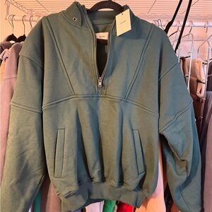 Joah Brown Dark Green Quarter Zip